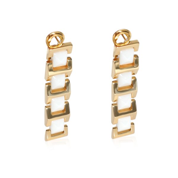 Versace White Ceramic Earrings in 18K Yellow Gold Versace White Ceramic Earrings in 18K Yellow Gold