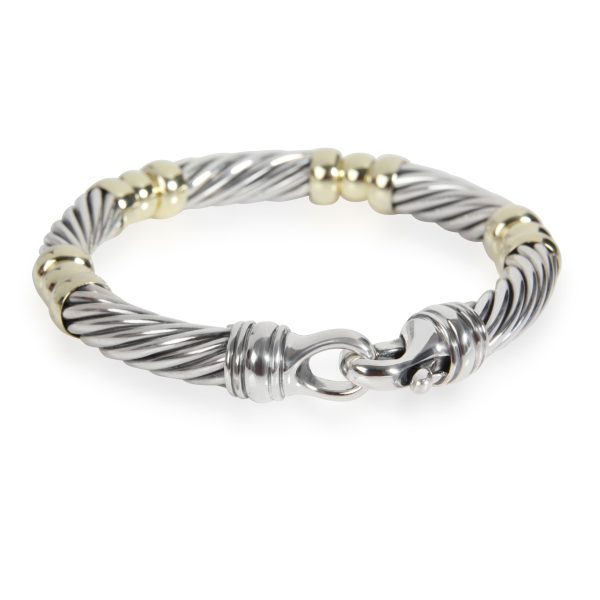 111367 bv 7c255752 0c49 42c1 bf73 b179c5b008ea David Yurman Hinged Cable Bangle in 14K Yellow GoldSterling Silver