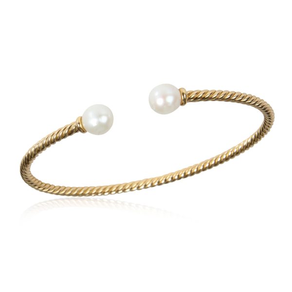 111492 av David Yurman Solari Pearl Bangle in 18K Yellow Gold