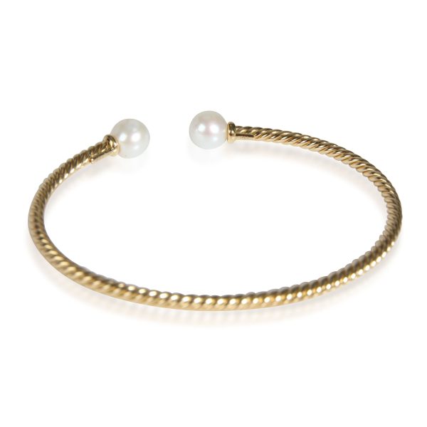 111492 bv David Yurman Solari Pearl Bangle in 18K Yellow Gold