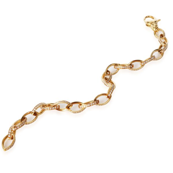 111519 pv David Morris Oval Link Diamond Bracelet in 18K Yellow Gold 220 CTW