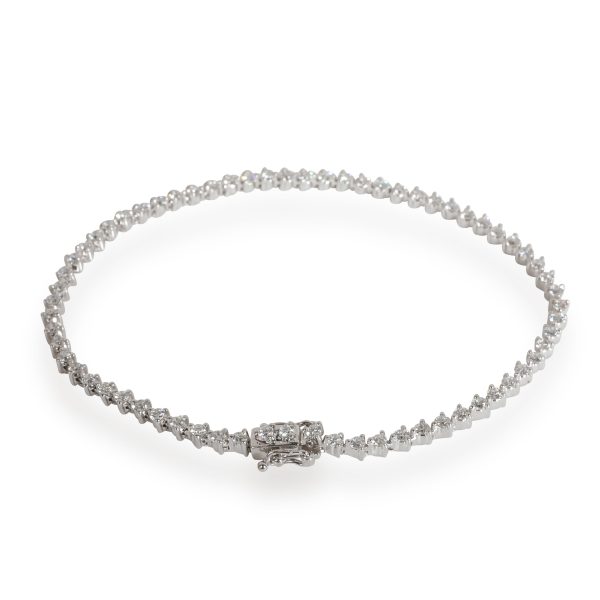 111521 bv 005f377a b8c7 4f67 8be7 c83371839b31 Three Prong Diamond Tennis Bracelet in 18K White Gold 168 CTW