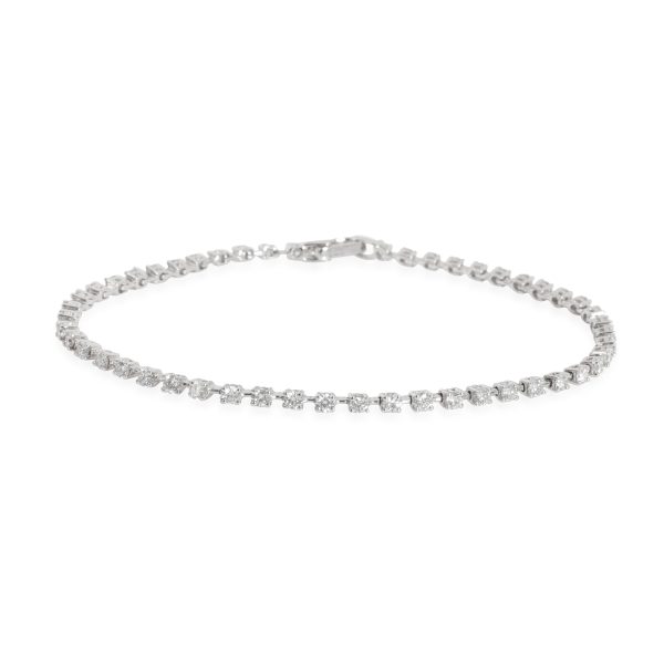 Four Prong Diamond Tennis Bracelet in 18K White Gold 148 CTW Four Prong Diamond Tennis Bracelet in 18K White Gold 148 CTW