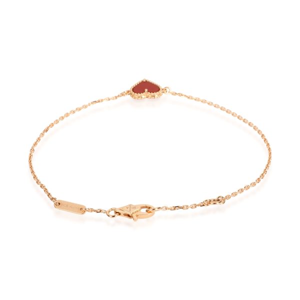 111525 bv 8fe09c99 fabd 418d a309 174db0e7643c Van Cleef Arpels Sweet Alhambra Carnelian Bracelet in 18K Rose Gold