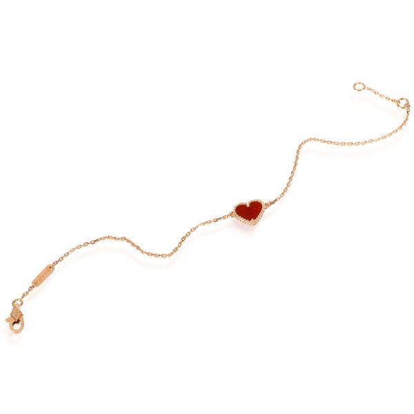 111525 pv 8bf76907 aaf7 410a 8365 5063dad61dda Van Cleef Arpels Sweet Alhambra Carnelian Bracelet in 18K Rose Gold