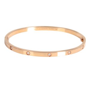 Cartier Love Diamond Bracelet in 18K Rose Gold 021 CTW Miu Miu Handbag Tote Bag Brown t4631