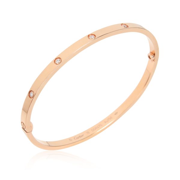 111534 pv 9ad2fab3 15ee 47e9 a477 5f14061a1e8c Cartier Love Diamond Bracelet in 18K Rose Gold 021 CTW