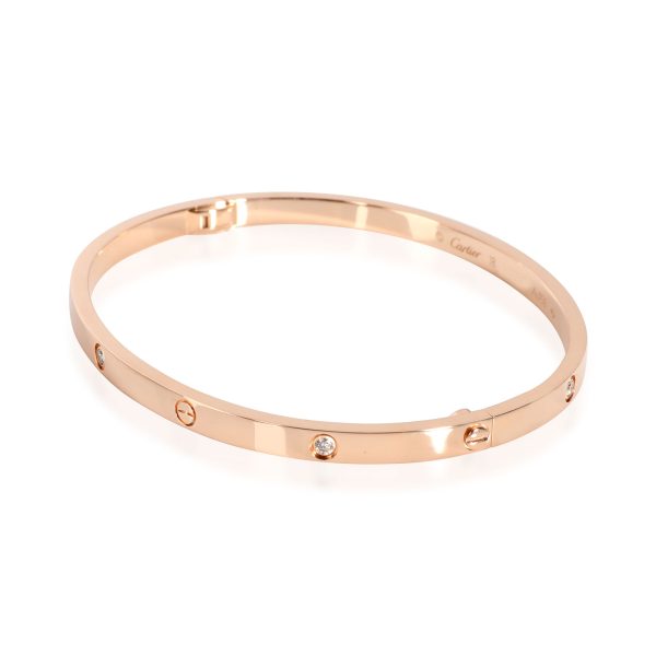 111537 sv afa809fb de39 426f 8065 8d3e22b9b049 Cartier Love Diamond Bracelet in 18K Rose Gold 015 CTW