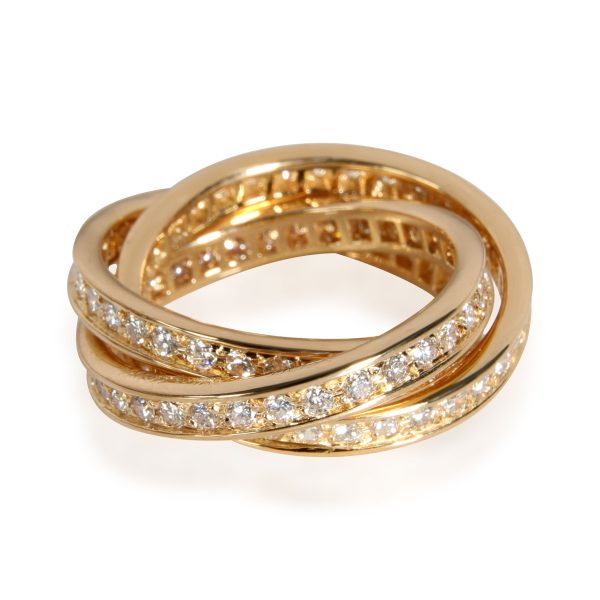 Rings Cartier Trinity Diamond Ring in 18K Yellow Gold 15 CTW