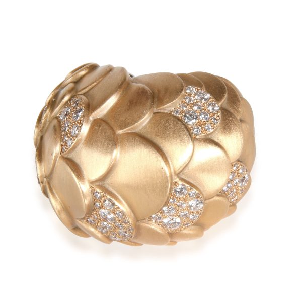 Pomellato Pomellato Sirene Diamond Cocktail Ring in 18K Yellow Gold 132 ctw