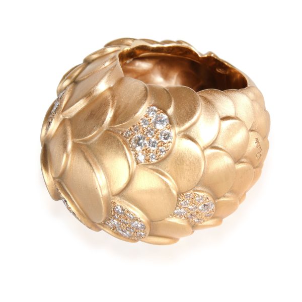 Fashion Ring Yellow Gold Pomellato Sirene Diamond Cocktail Ring in 18K Yellow Gold 132 ctw