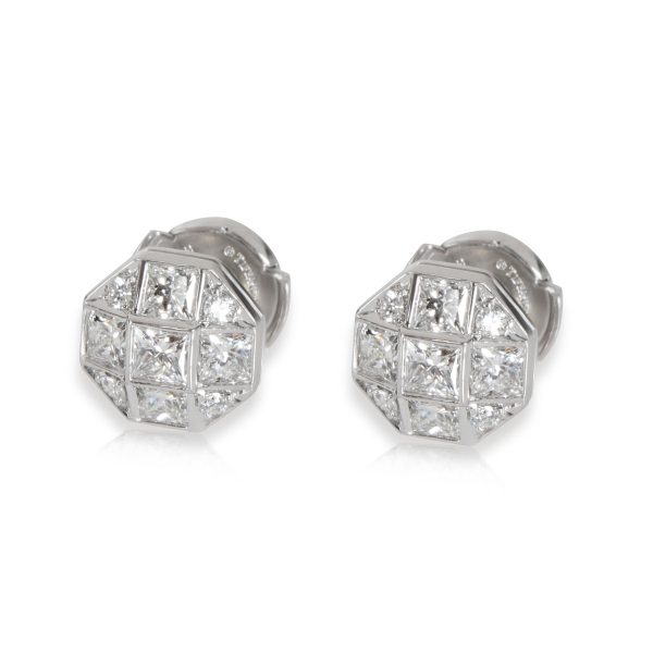 Tiffany Co Diamond Mosaic Stud Earrings in Platinum 117 CTW Tiffany Co Diamond Mosaic Stud Earrings in Platinum 117 CTW