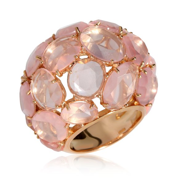 111578 av Pomellato Capri Rose Quartz Ring in 18K Rose Gold