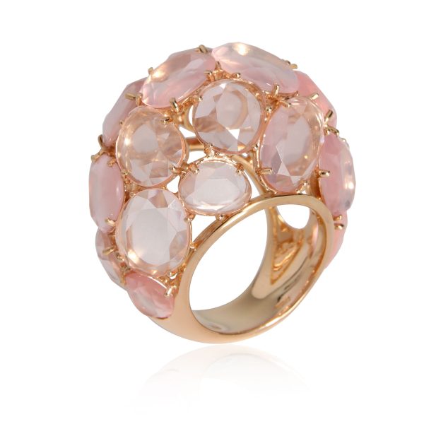 Rings Pomellato Capri Rose Quartz Ring in 18K Rose Gold