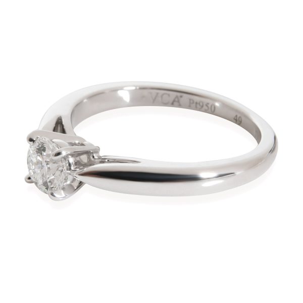 111582 sv e7a28fd7 0acb 4103 a1f0 994465e39c67 Van Cleef Arpels Diamond Engagement Ring in Platinum E F VVS2 04 CTW