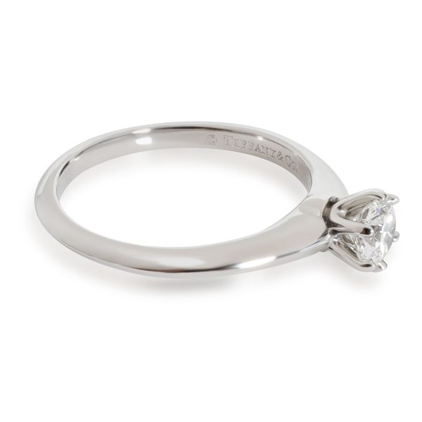 Platinum Solitaire Ring Tiffany Co Diamond Engagement Ring in Platinum G H VVS2 VS1 04 CTW