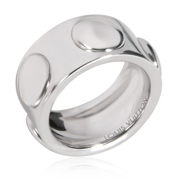 Rings Louis Vuitton Empreinte 10 mm Band in 18K White Gold