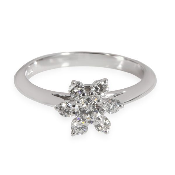 Tiffany Co Tiffany Co Diamond Cluster Flower Ring in Platinum 050 CT