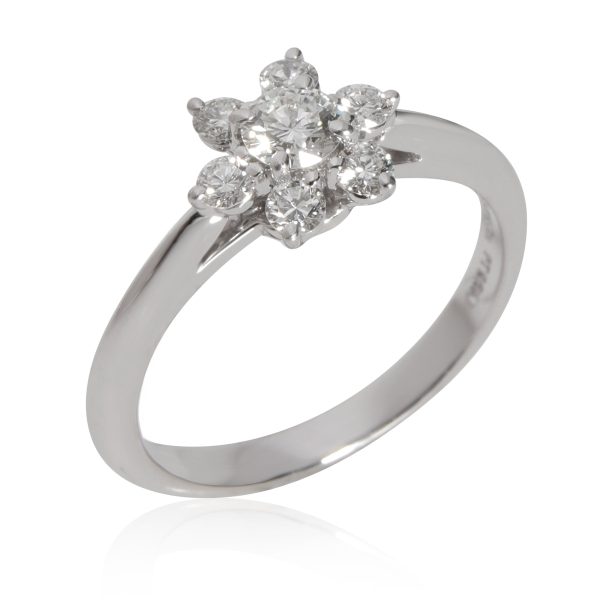 Tiffany Co Diamond Cluster Flower Ring in Platinum 050 CT Tiffany Co Diamond Cluster Flower Ring in Platinum 050 CT