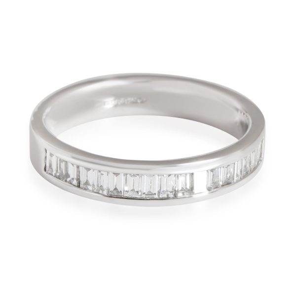 Rings Channel Set Baguette Diamond Band in Platinum 085 CTW