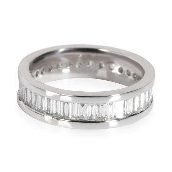 Rings Channel Set Baguette Diamond Band in Platinum 230 CTW