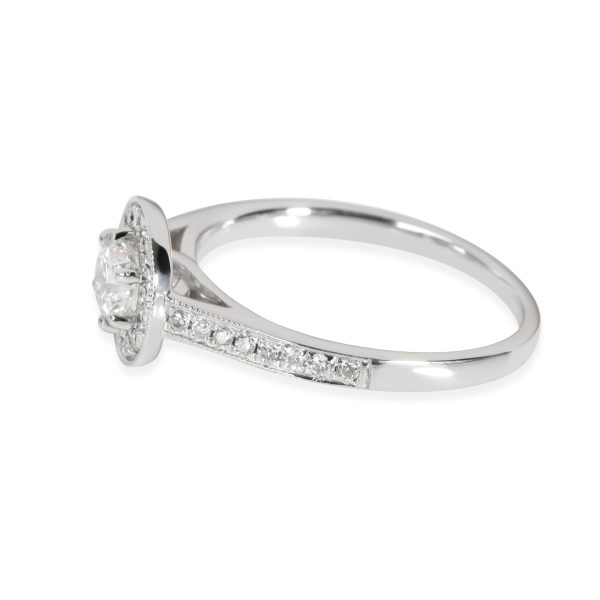 111639 sv Halo Diamond Engagement Ring in Platinum F VVS1 05 CTW