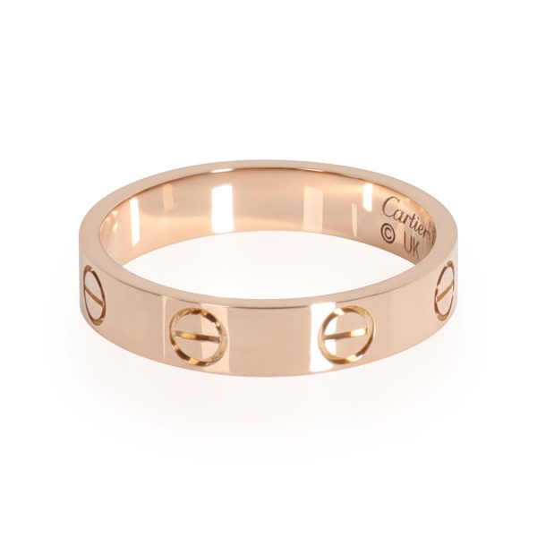 Rose Gold Wedding Band Cartier Love Wedding Band in 18K Pink Gold