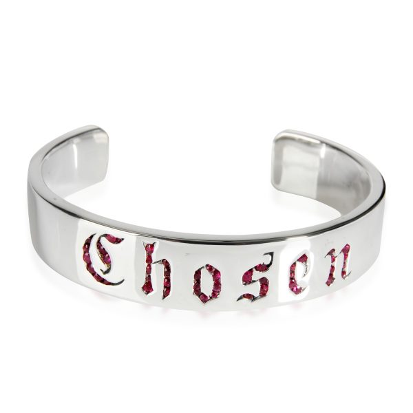 Sterling Silver King Baby Chosen Ruby Cuff Sterling Silver King Baby Chosen Ruby Cuff