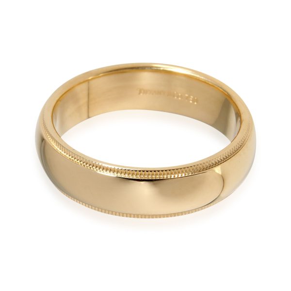 Tiffany Co Tiffany Co Classic Milgrain Wedding Band in 18K Yellow Gold