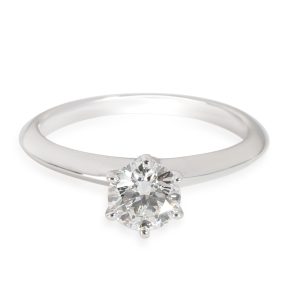 Tiffany Co Solitaire Diamond Engagement Ring in Platinum G VS1 062 CTW Louis Vuitton Monogram Emplant Portefeuille Chain Wallet Black
