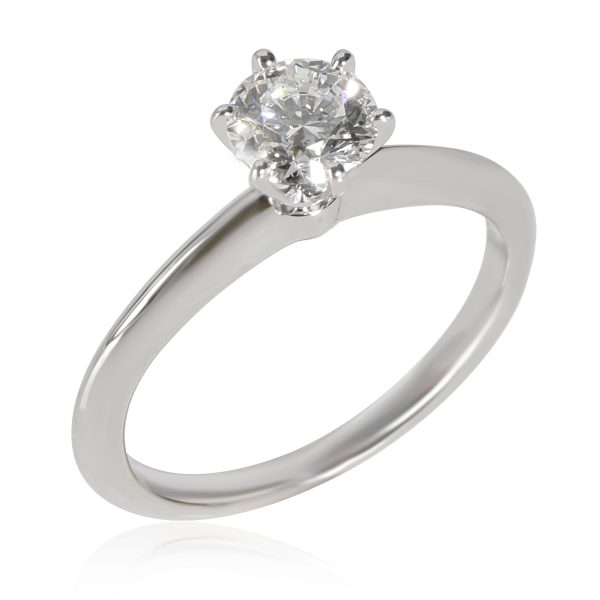 111683 pv Tiffany Co Solitaire Diamond Engagement Ring in Platinum G VS1 062 CTW