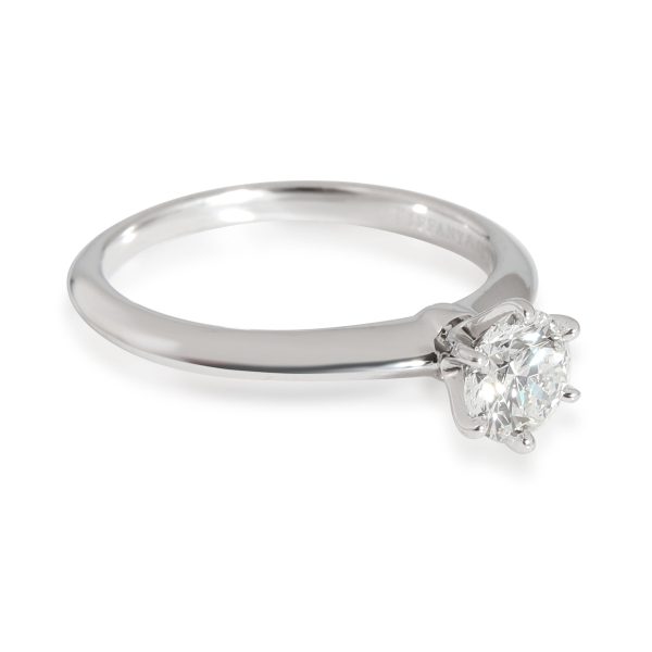 111683 sv Tiffany Co Solitaire Diamond Engagement Ring in Platinum G VS1 062 CTW