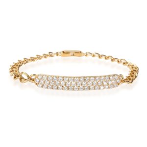 Pave Diamond ID Bracelet in 18K Yellow Gold 244 Ctw Balenciaga Paper Mini Leather Shoulder Bag Black