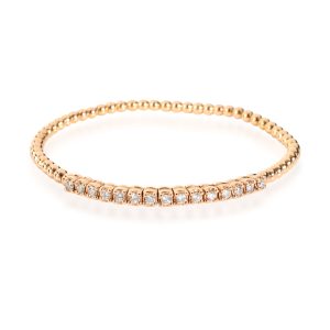 Diamond Bead Bracelet in 18K Rose Gold 064 CTW Chanel 2018 Multistrand Gripoix Medallions Faux Pearls Beads Gold Plated Chain