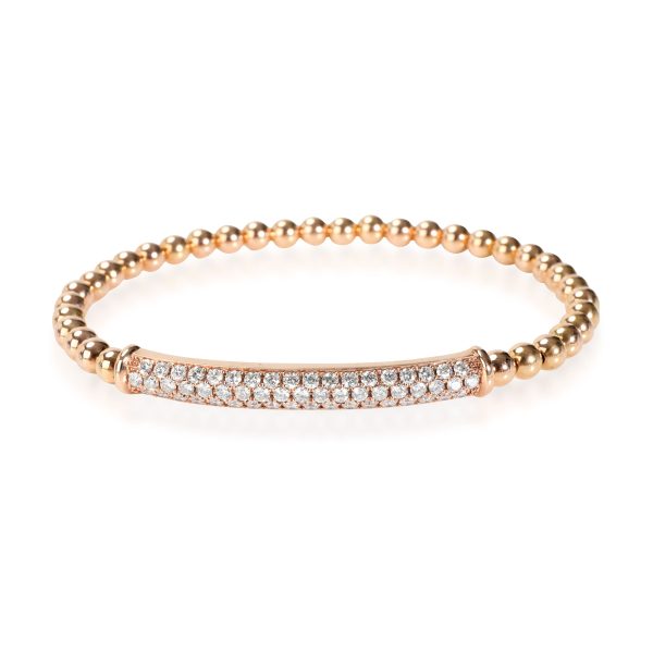 Pave Diamond Stretchy Bead Bracelet in 14K Rose Gold 111 Ctw Pave Diamond Stretchy Bead Bracelet in 14K Rose Gold 111 Ctw