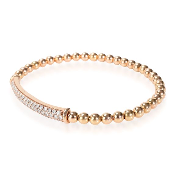 111698 sv 3f2fc8ac bd4a 481d 8a4b 3de41360bb6a Pave Diamond Stretchy Bead Bracelet in 14K Rose Gold 111 Ctw