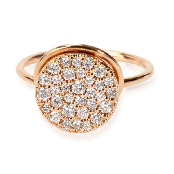 myGemma Pave Diamond Disc Ring in 18K Rose Gold 042 CTW