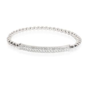 Pave Stretchy Diamond Bead Bracelet in 14K White Gold 116 CTW Chanel Camellia Bi Fold Wallet Bag Black