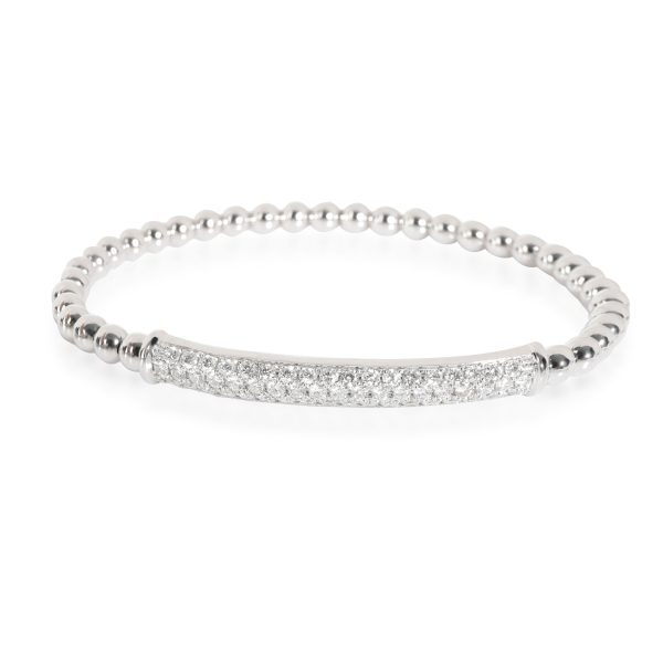 Pave Stretchy Diamond Bead Bracelet in 14K White Gold 116 CTW Pave Stretchy Diamond Bead Bracelet in 14K White Gold 116 CTW