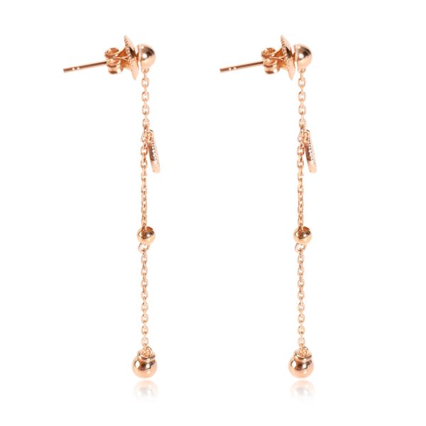 111709 sv 3bf34f18 9da7 450b accb da6774d73d14 Chain Drop Earrings with Micro Pave Diamond Disc in 18K Rose Gold 019 CTW