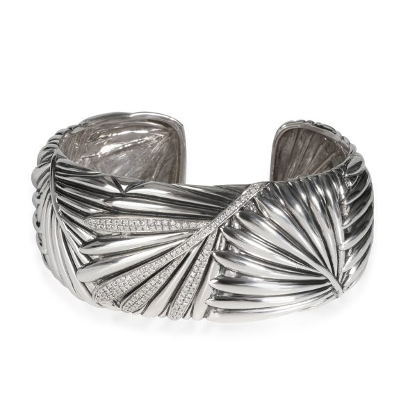 Effy Palm Frond Diamond Cuff in Sterling Silver 056 CTW Effy Palm Frond Diamond Cuff in Sterling Silver 056 CTW