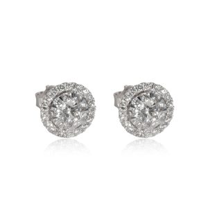 Effy Diamond Cluster Halo Stud Earrings in 14K White Gold 072 CTW Bottega Veneta Porridge Intrecciato Lambskin Trio Pouch