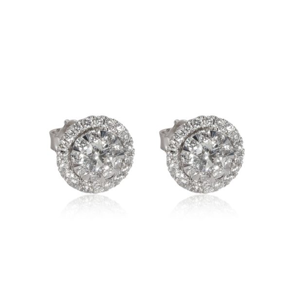 Effy Diamond Cluster Halo Stud Earrings in 14K White Gold 072 CTW Effy Diamond Cluster Halo Stud Earrings in 14K White Gold 072 CTW