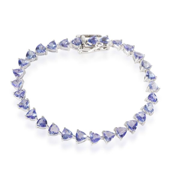 Effy Trilliant Shaped Tanzanite Line Bracelet in 14K White Gold 1140 ctw Effy Trilliant Shaped Tanzanite Line Bracelet in 14K White Gold 1140 ctw