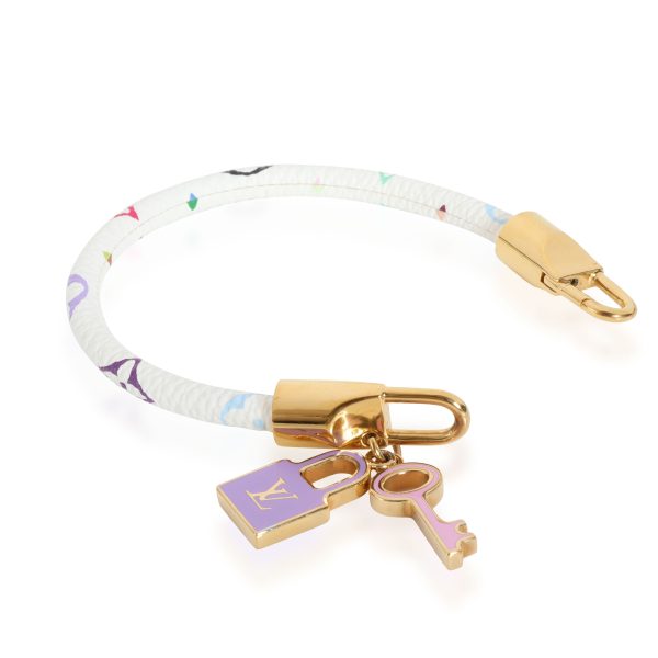 111769 sv Louis Vuitton White Monogram Multicolore Luck It Bracelet