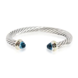 David Yurman Cable Classics Topaz Bangle in 14K Yellow GoldSterling Silver Cartier Necklace C Heart Diamond K18WG White