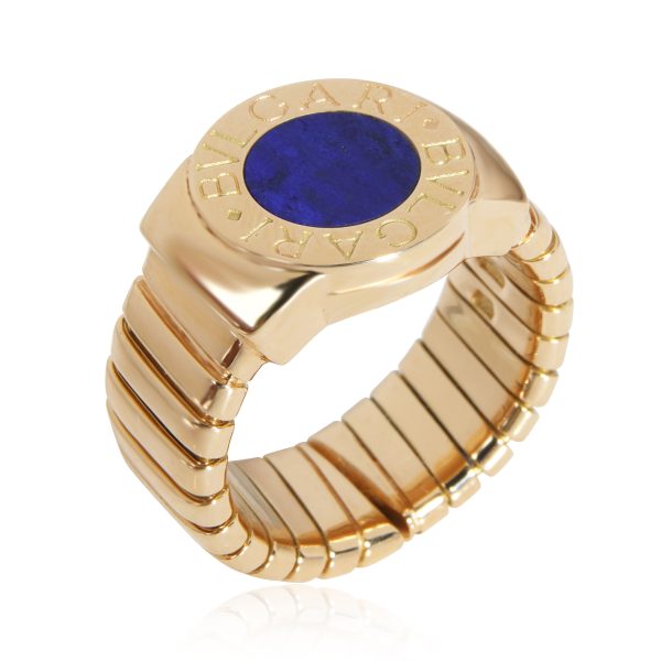 111861 pv BVLGARI Tubogas Lapis Lazuli Ring in 18K Yellow Gold