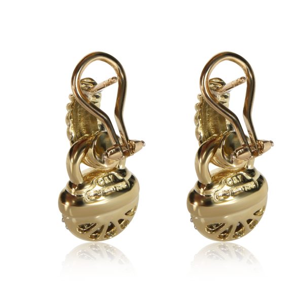 112000 bv 8d0a894a ae3b 469e 9234 aee402a84911 David Yurman Cable Diamond Acorn Drop Earring in 18K Yellow Gold 064 CTW