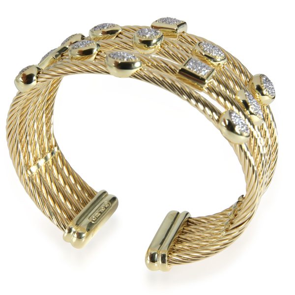 112001 pv David Yurman Confetti Diamond Cuff in 18K Yellow Gold 055 CTW