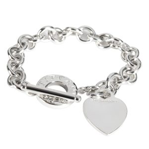 Tiffany Co Heart Tag Toggle Bracelet in Sterling Silver Celine Small Hippo Phantom Tote Bag Light Grey